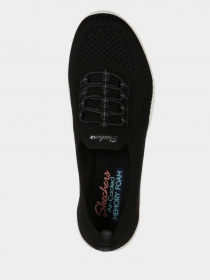 Кеды низкие Skechers Newbury St - Every Angle модель 100033 BKW Фото