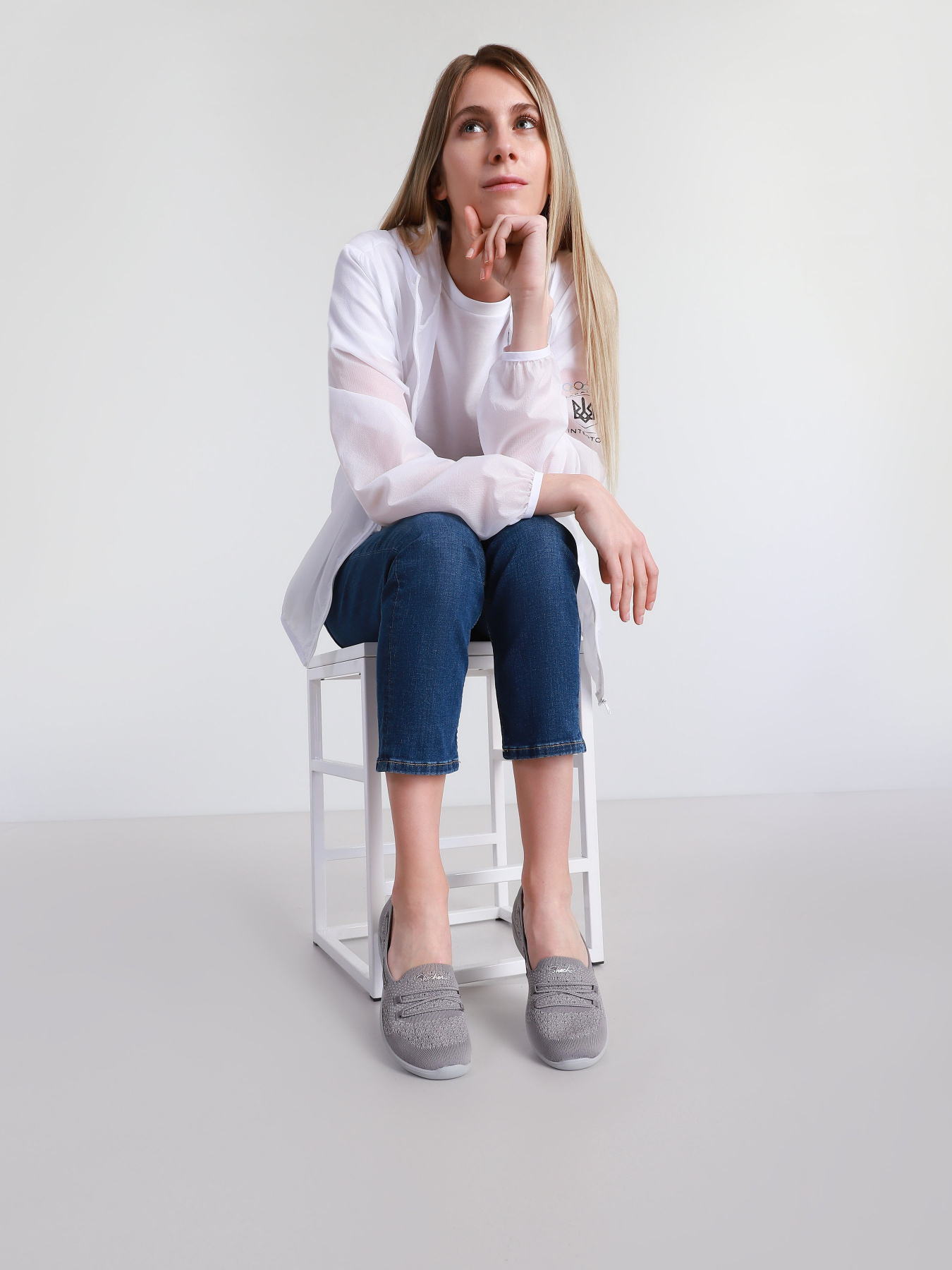 Слипоны Skechers Newbury St - Easily Adored модель 100174 GRY Фото