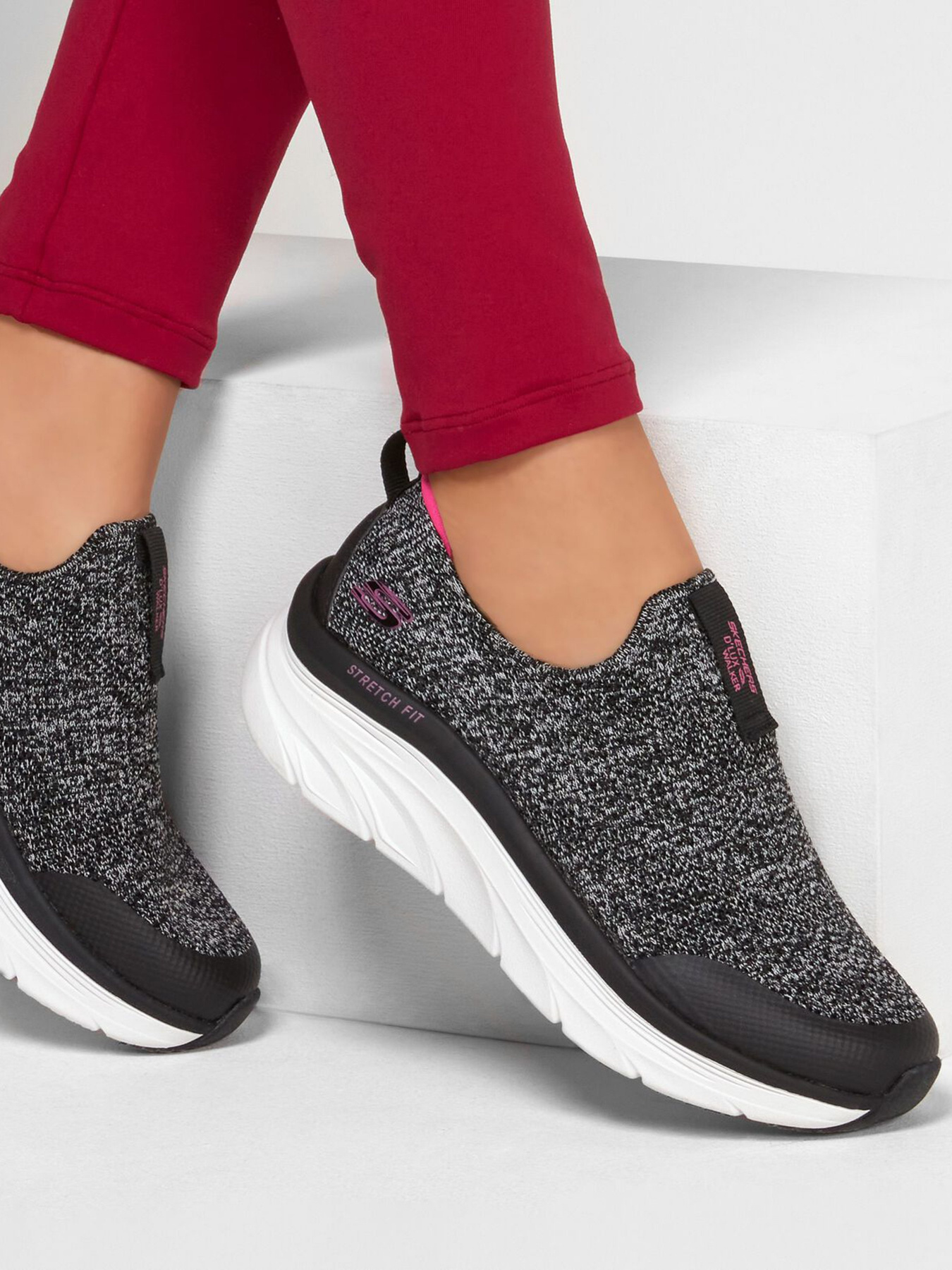 Слипоны Skechers D'Lux Walker - Quick Upgrade модель 149128 BKPK Фото