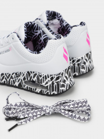 Кроссовки повседневные Skechers x JGoldcrown: Uno – Loving Love модель 155506 WBK Фото