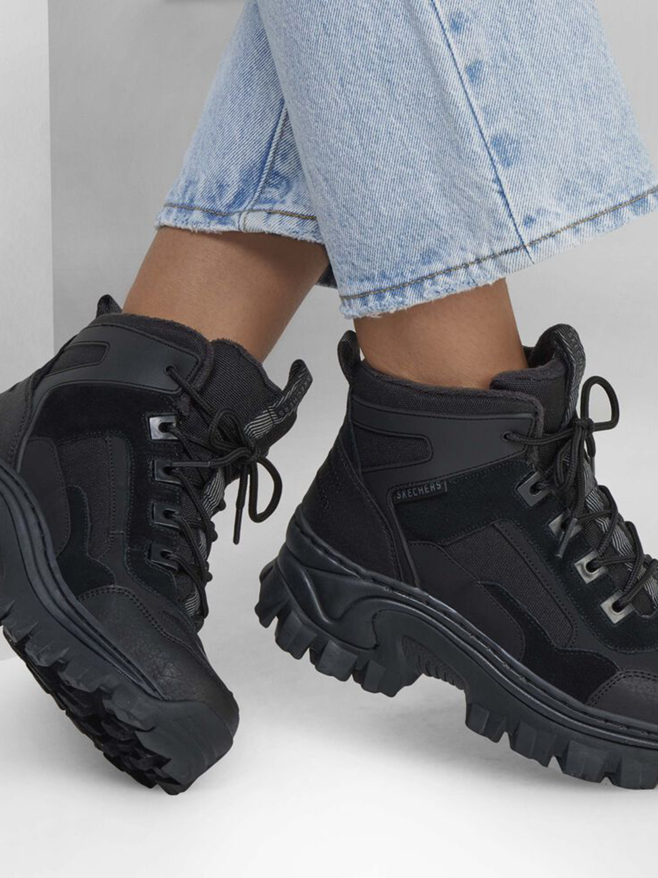 Ботинки Skechers Hi-Ryze - I Want Tread модель 177242 BBK Фото