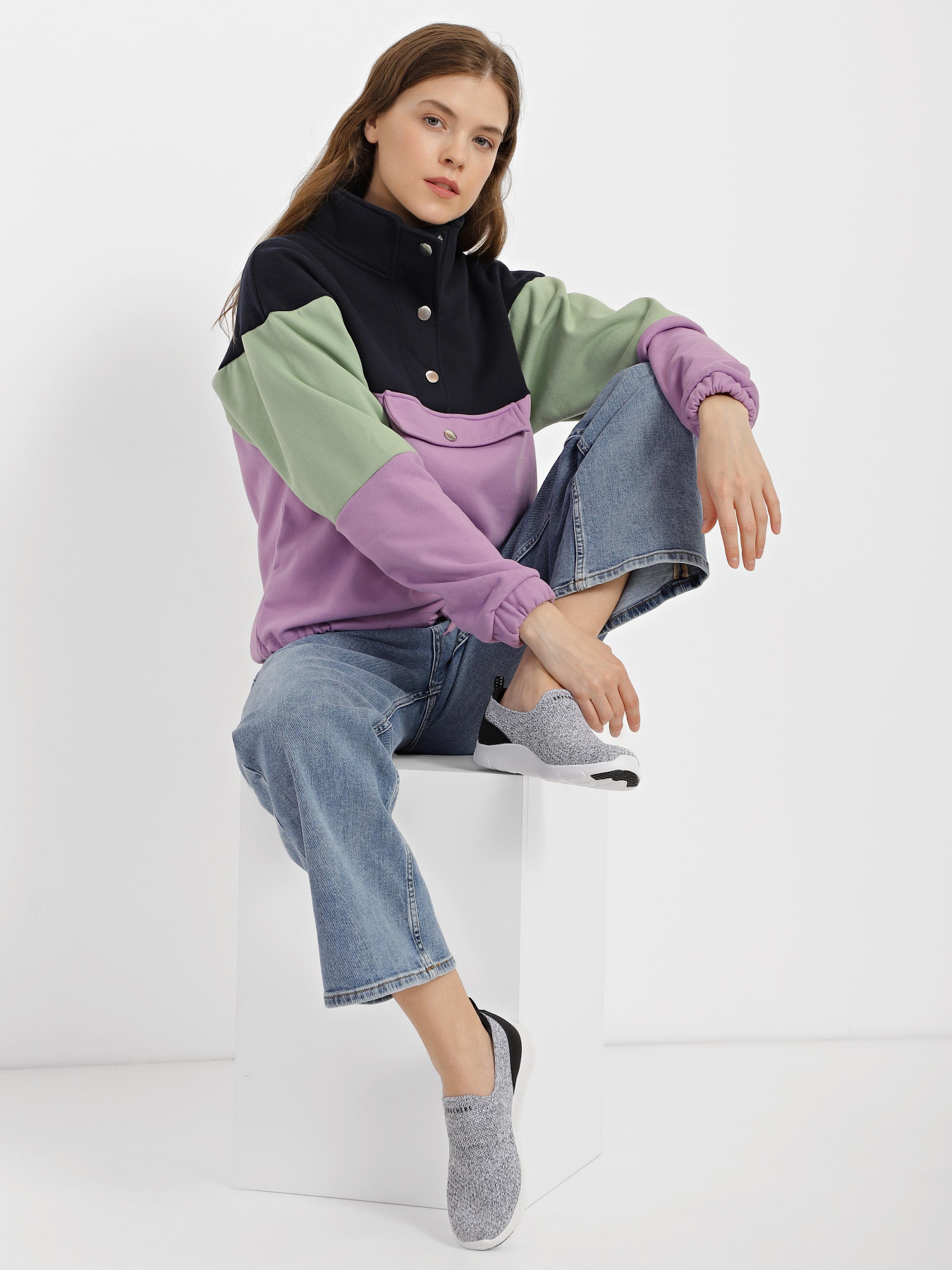 Сліпони Skechers Arch Fit Refine - Don't GO модель 104164 WBK Сліпони Skechers Arch Fit Refine - Don't GO модель 104164 WBK Фото