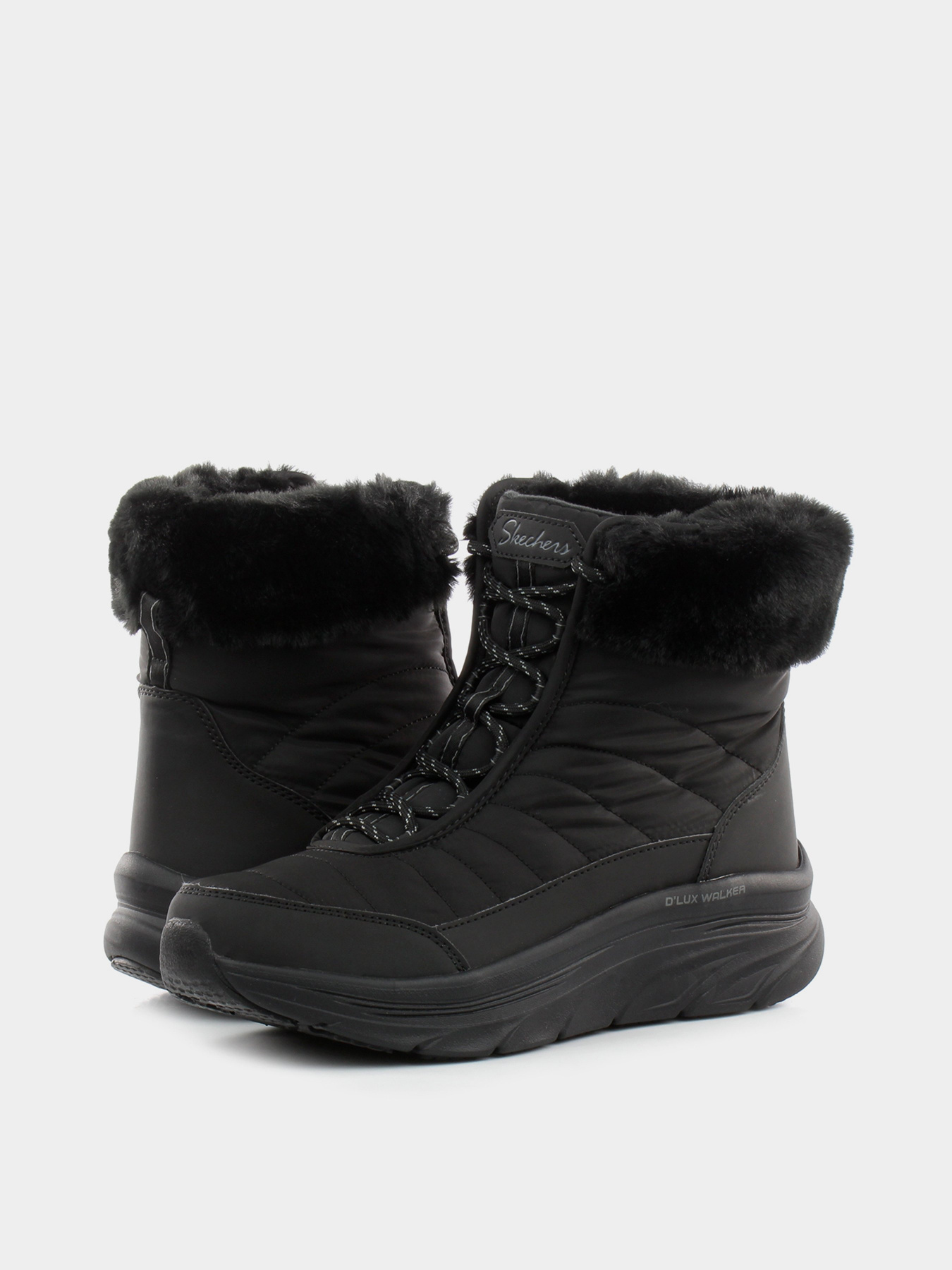 Сапоги дутики Skechers Relaxed Fit: D'Lux Walker - Winter Solstice модель 167388 BBK Фото