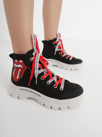 Кеды высокие Skechers Rolling Stones: Roadies Surge модель 177967 BKRD Фото
