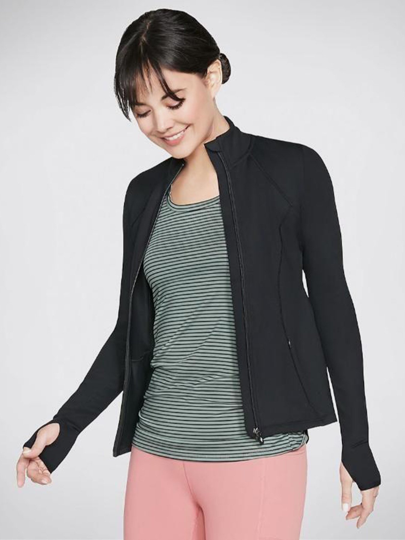 Кофта спортивная Skechers GOwalk модель W03JA158 BLK Фото