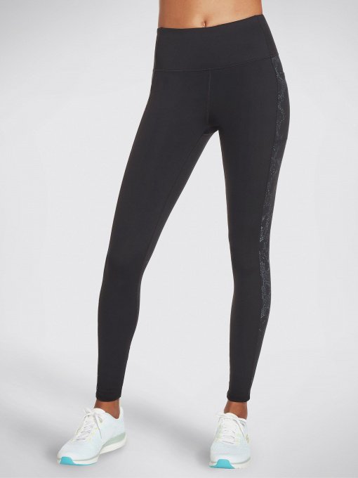 Леггинсы спортивные Skechers Python Foil модель W4LG109 BKSL Фото