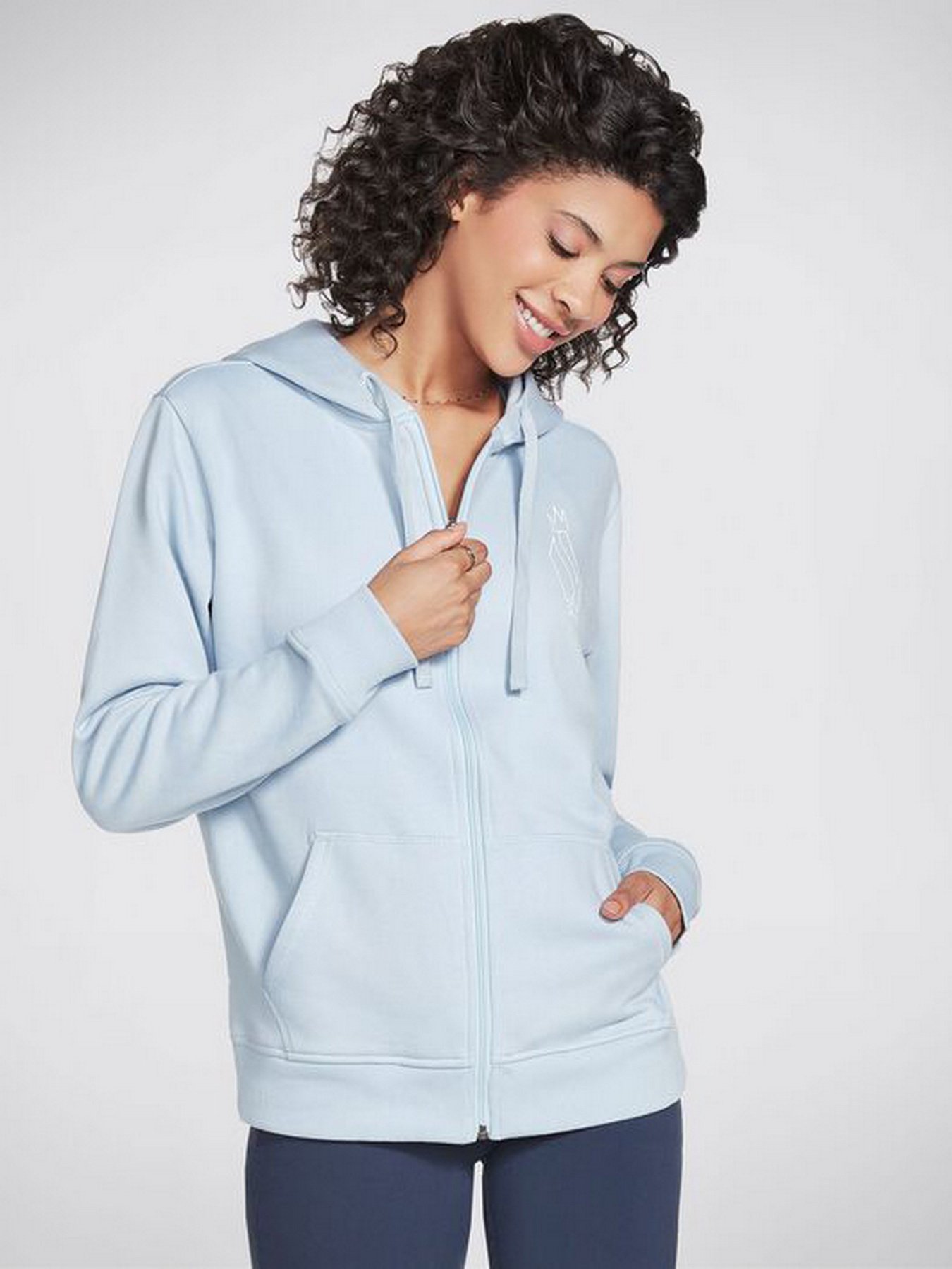 Худи Skechers DIAMOND CROWN FRONT ZIP HOODIE модель WJA205 BLPW Худи Skechers DIAMOND CROWN FRONT ZIP HOODIE модель WJA205 BLPW Фото