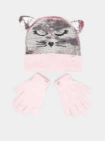 Шапка/перчатки Skechers Sequin Kitty модель SGK6040GRY Фото