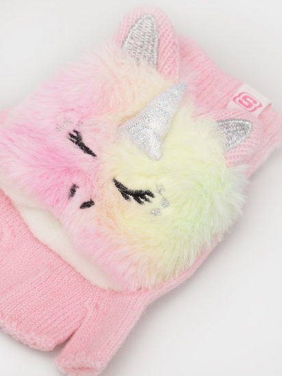 Рукавички Skechers Unicorn Faux Fur Mittens модель SGK8014PINK — фото 3 - INTERTOP