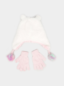 Шапка/перчатки Skechers Plush Unicorn Hat Set модель SGC6019OFWT Фото