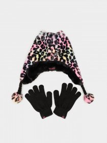 Шапка/перчатки Skechers Plush Leopard Hat Set модель SGC6022MULT Фото