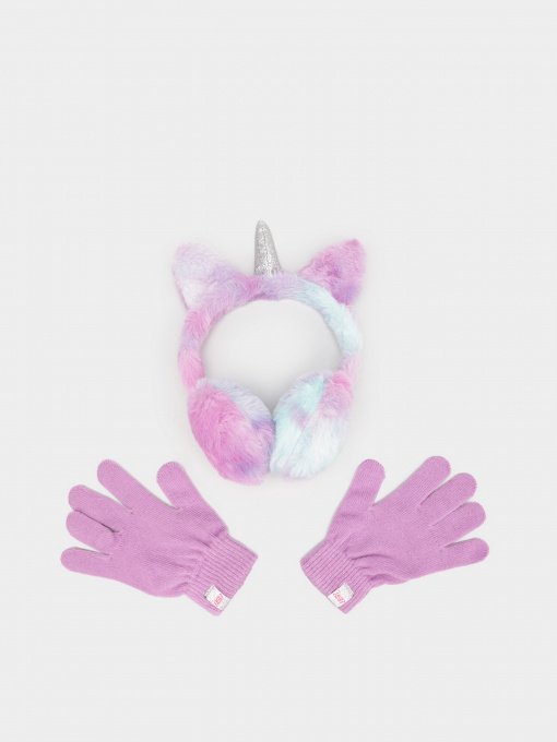 Шапка/перчатки Skechers Unicorn Earmuffs and Glove Set модель SGC6003PRMT Фото