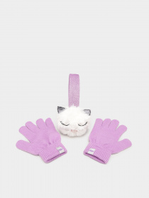 Шапка/перчатки Skechers Kitty Earmuffs and Gloves Set модель SGC6014PRMT Фото