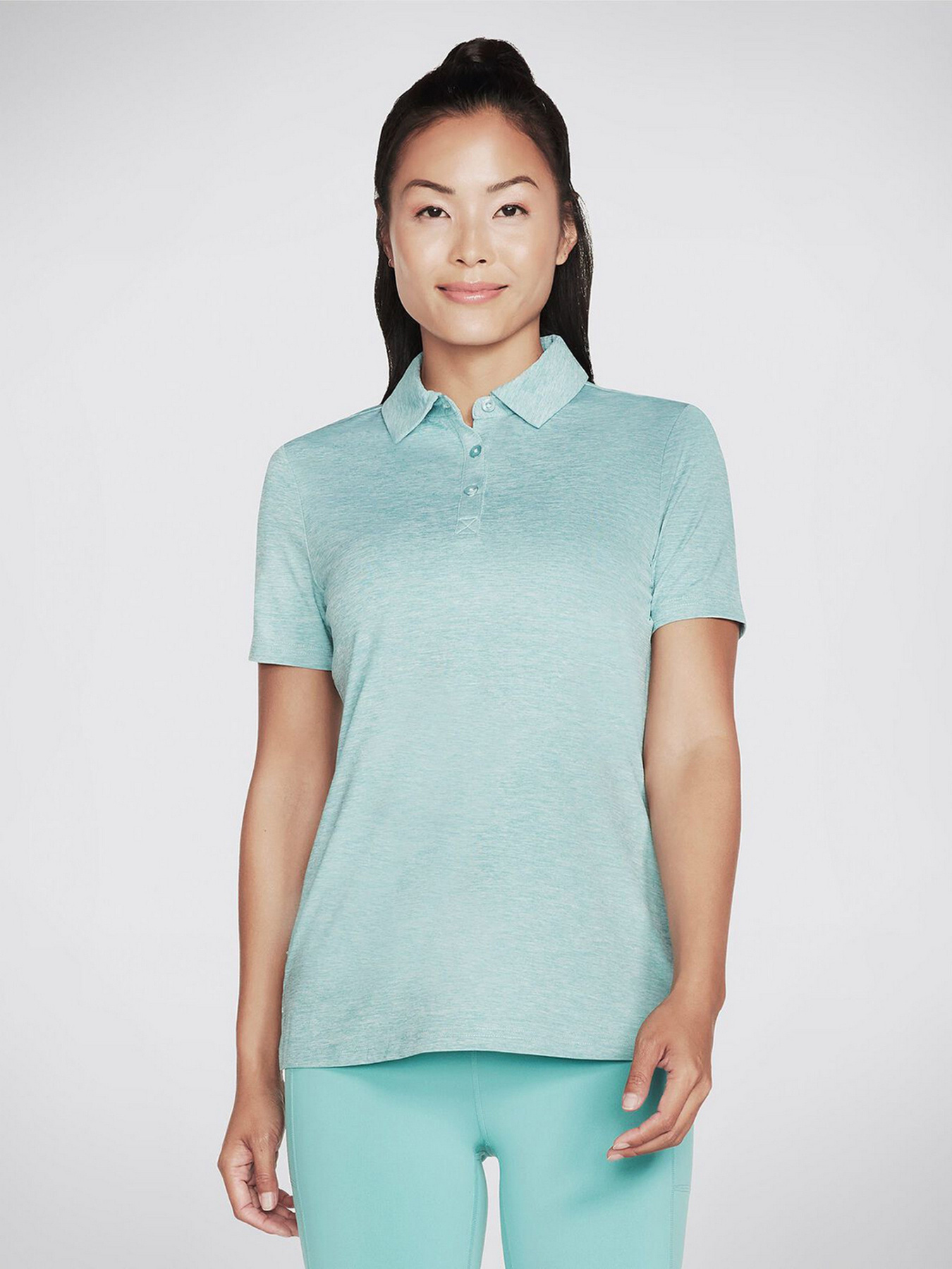 Футболка Skechers GoDri Diamond Blissful Club Polo модель W1TO73 TURQ Фото