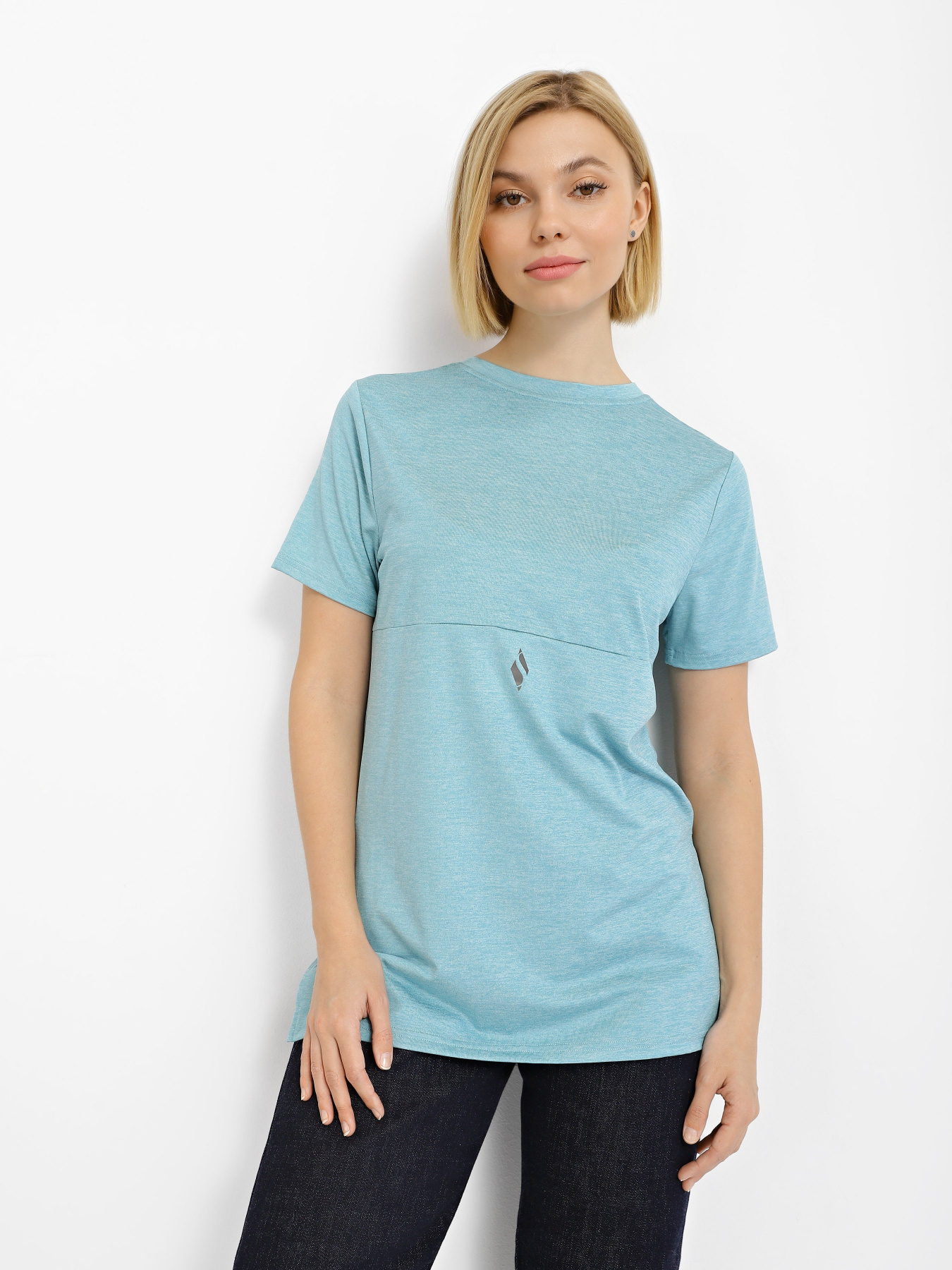Футболка Skechers GoDri Diamond Blissful Tee модель W1TS327 TURQ Фото