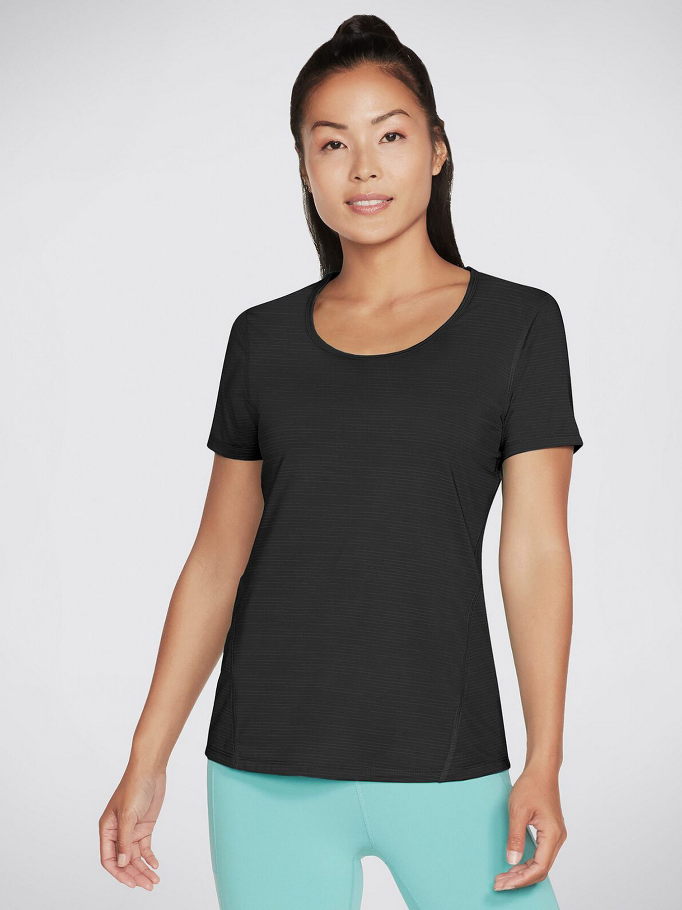 Спортивна футболка Skechers GO WALK Wear™ Motion Stripe Strand модель W1TS334 BLK Фото