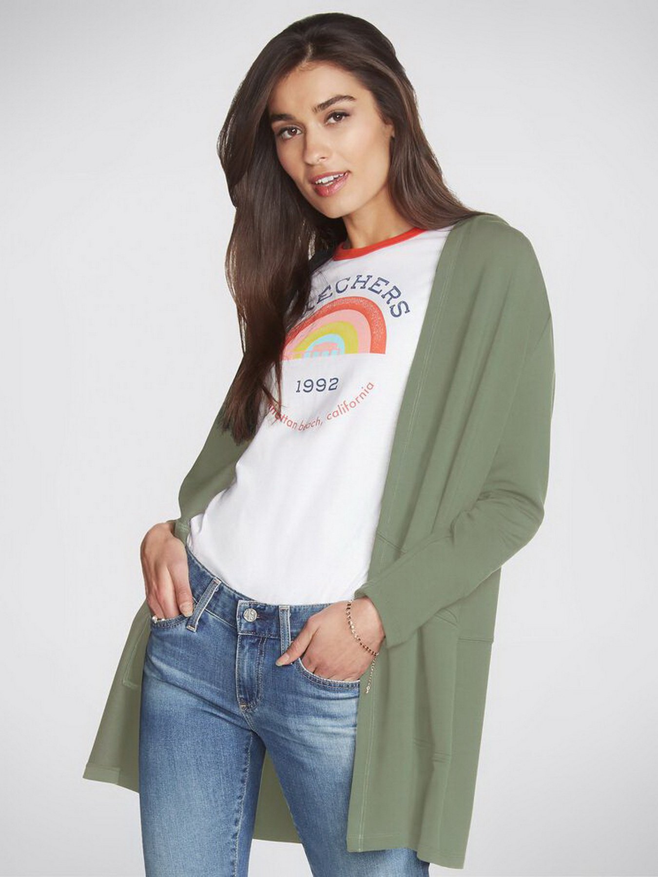 Кардиган Skechers SKECHLUXE Restful модель W03JA82 LTGR Кардиган Skechers SKECHLUXE Restful модель W03JA82 LTGR Фото