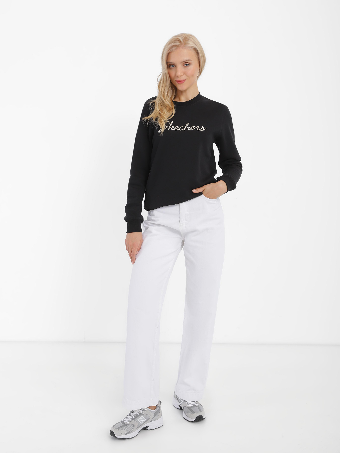 Свитшот Skechers Signature Crew модель TP34 BLK Фото