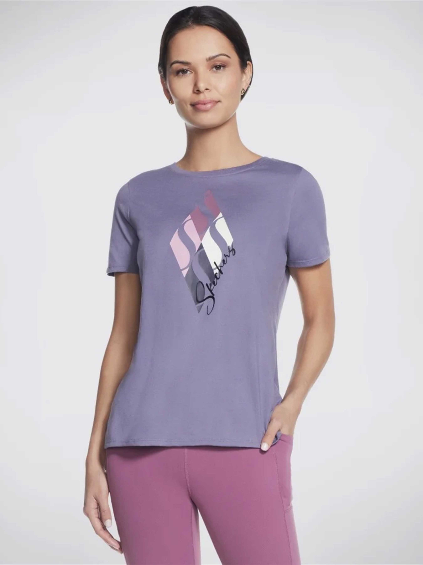 Спортивна футболка Skechers Diamonds модель TS7 GYPR Фото