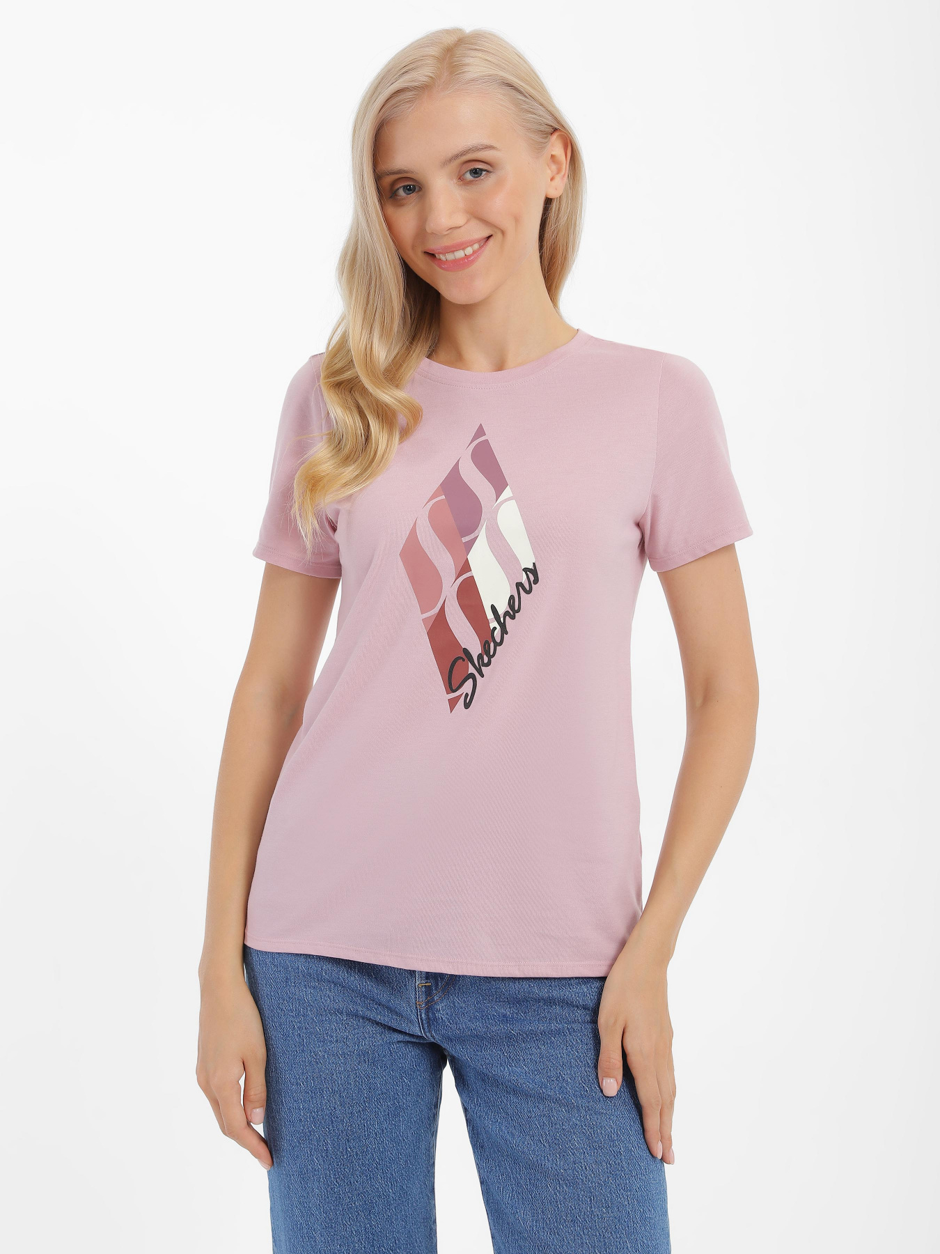 Футболка спортивная Skechers Diamonds модель TS7 PKLV Фото