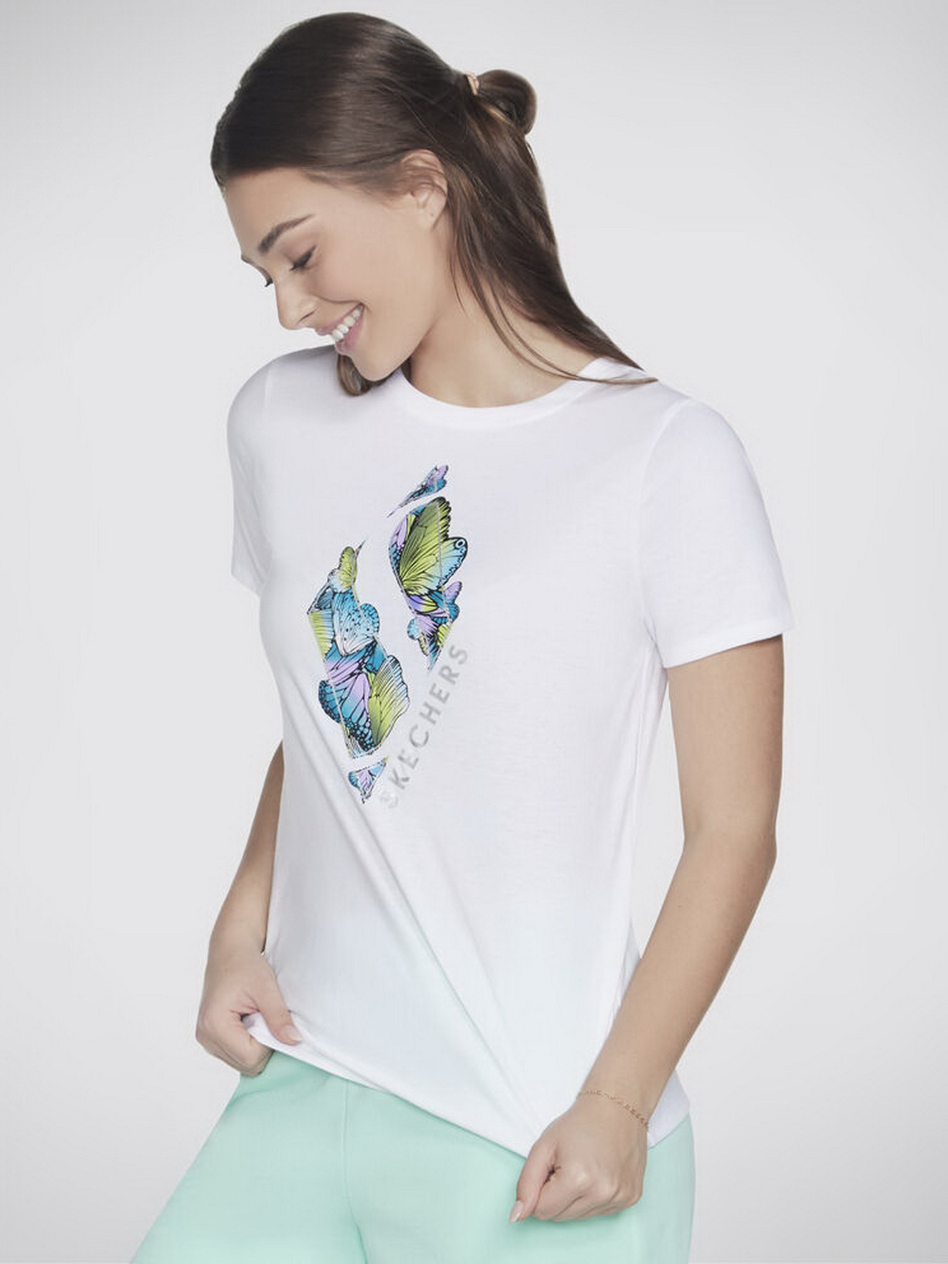 Футболка Skechers Butterfly Shadow Diamond модель TS32 WHT Фото