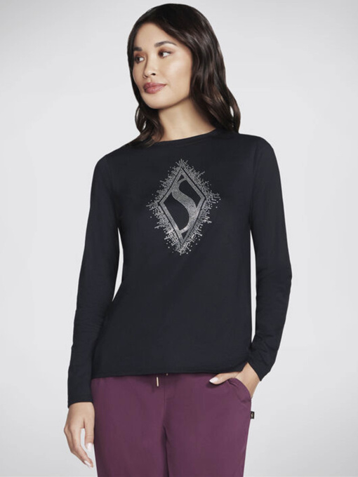 Лонгслів Skechers Rhinestone Burst модель LT127 BLK Фото