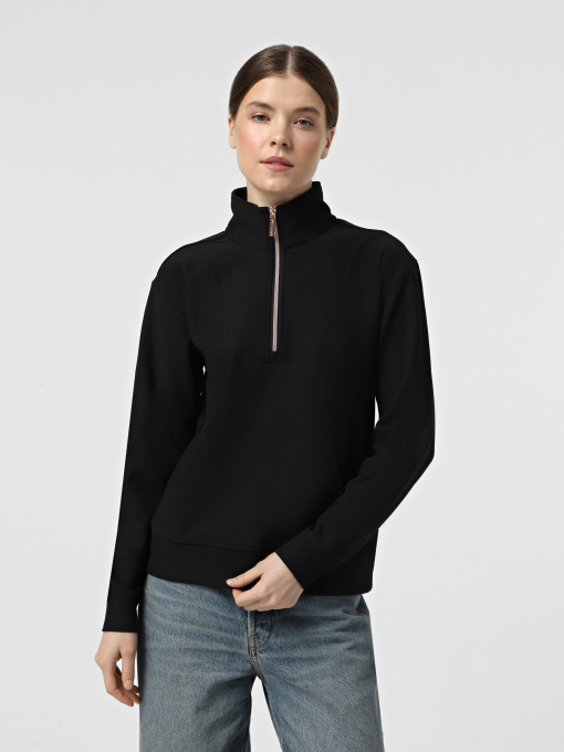 Свитшот Skechers GO LUXE Rib 1/4 Zip модель LT116 BLK Фото