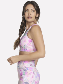 Топ спортивный Skechers Go Walk Seascape Floral Zip модель BR30 CRMT Фото