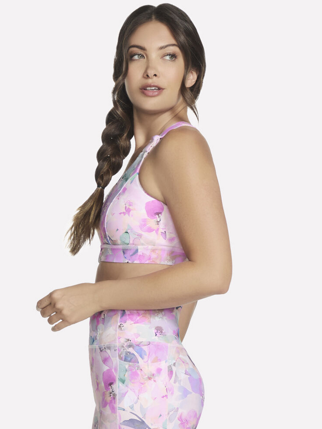 Спортивный топ Skechers Go Walk Seascape Floral Zip модель BR30 CRMT Фото