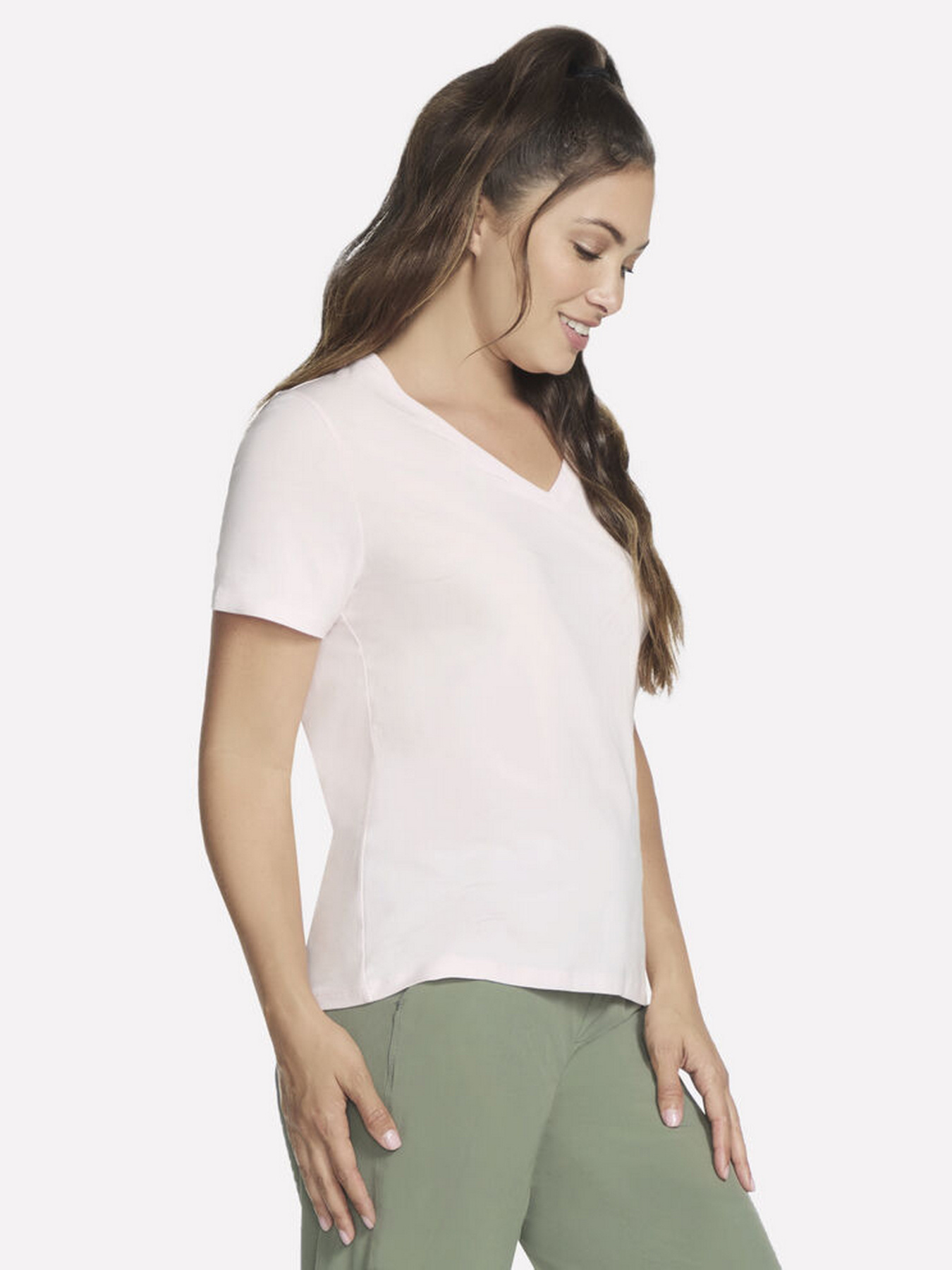 Футболка Skechers Pima V-Neck модель TP130 WPK Футболка Skechers Pima V-Neck модель TP130 WPK Фото