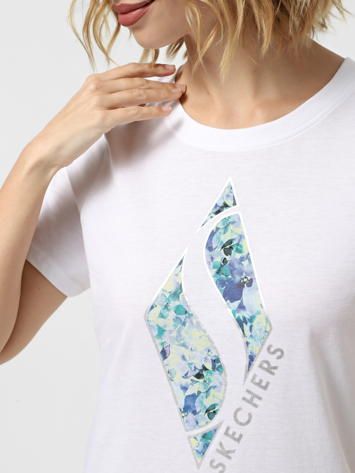 Футболка Skechers Floral Diamond Classic модель TS181 WHT Фото