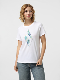 Футболка Skechers Floral Diamond Classic модель TS181 WHT Фото