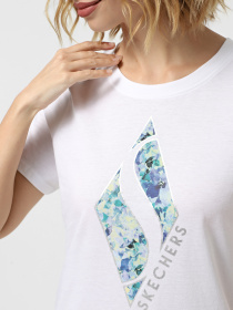 Футболка Skechers Floral Diamond Classic модель TS181 WHT Фото