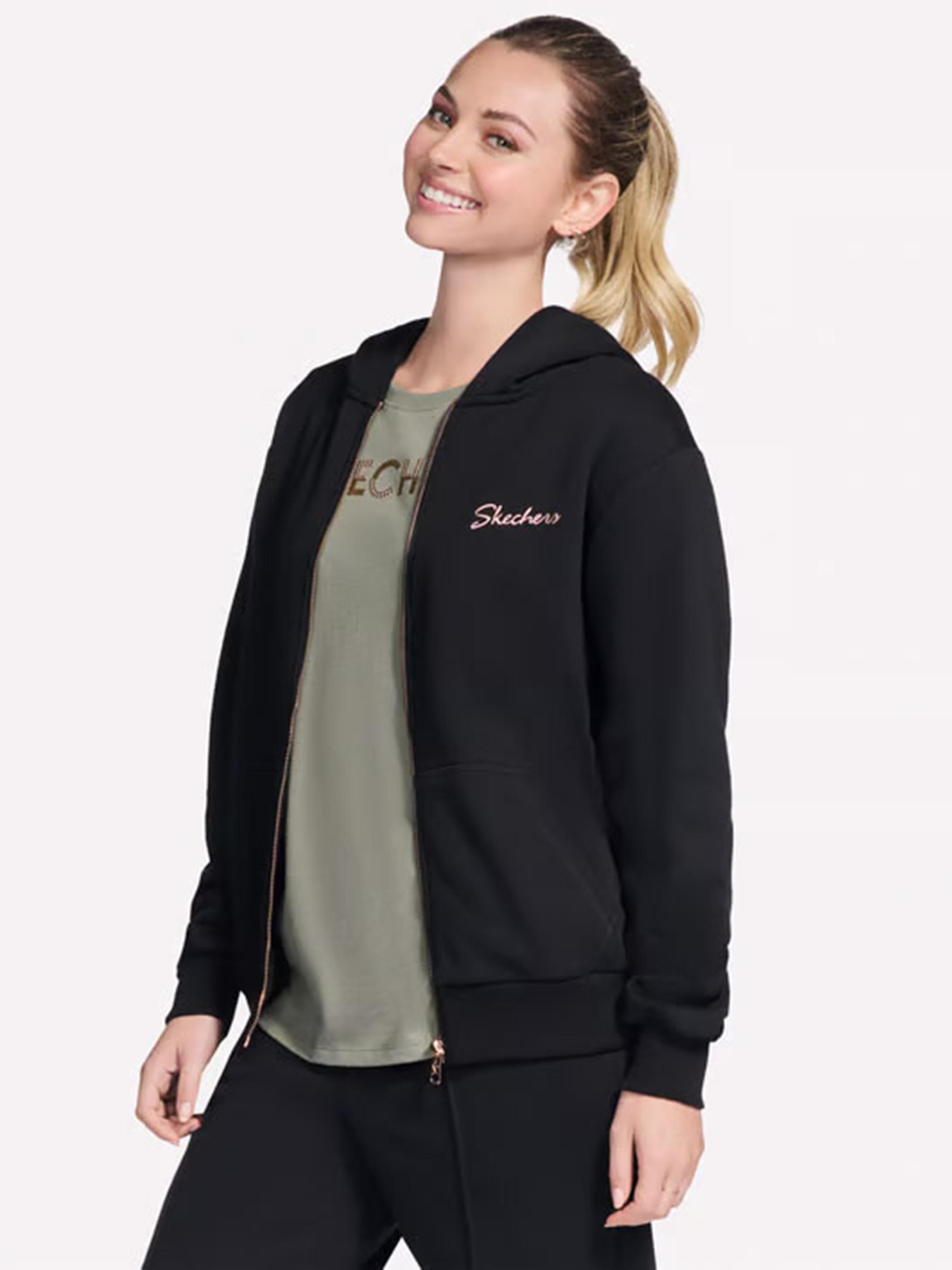 Спортивна кофта Skechers Skech Sweats Signature модель JA286 BLK Фото