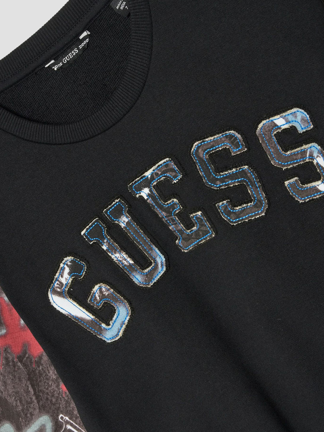 Детский черный свитшот Guеss Kids модель L5RQ01.KA6R4;JBLK Фото