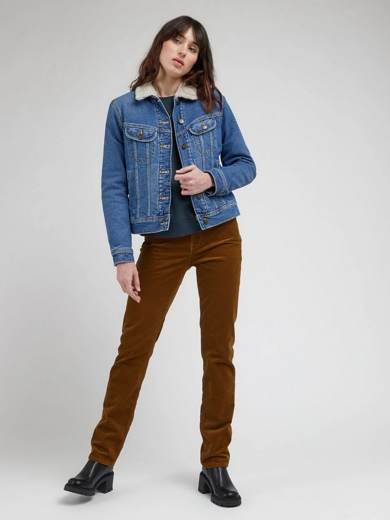 Джинсова куртка Lee Sherpa Rider модель 112341301 Фото