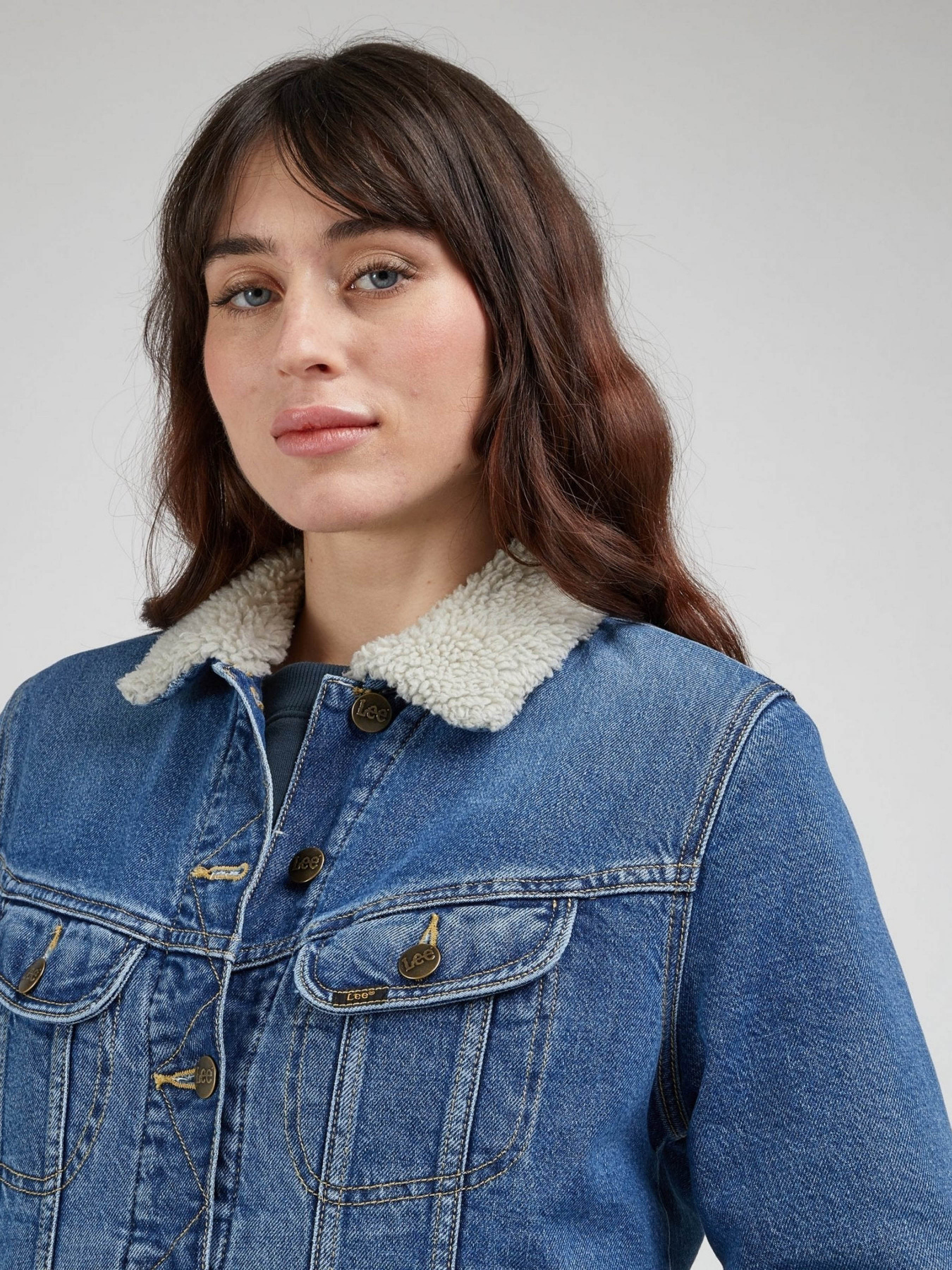 Джинсова куртка Lee Sherpa Rider модель 112341301 Фото