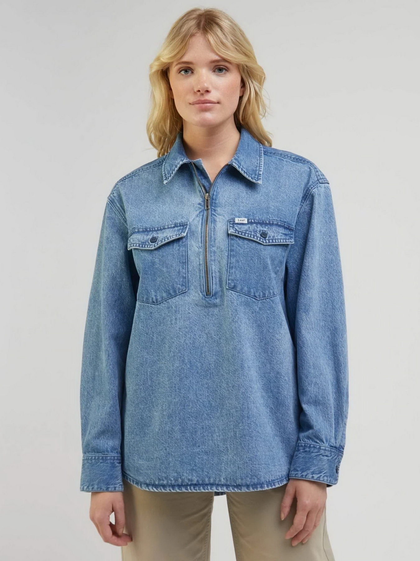 Сорочка Lee Zip Popover модель 112341531 Фото