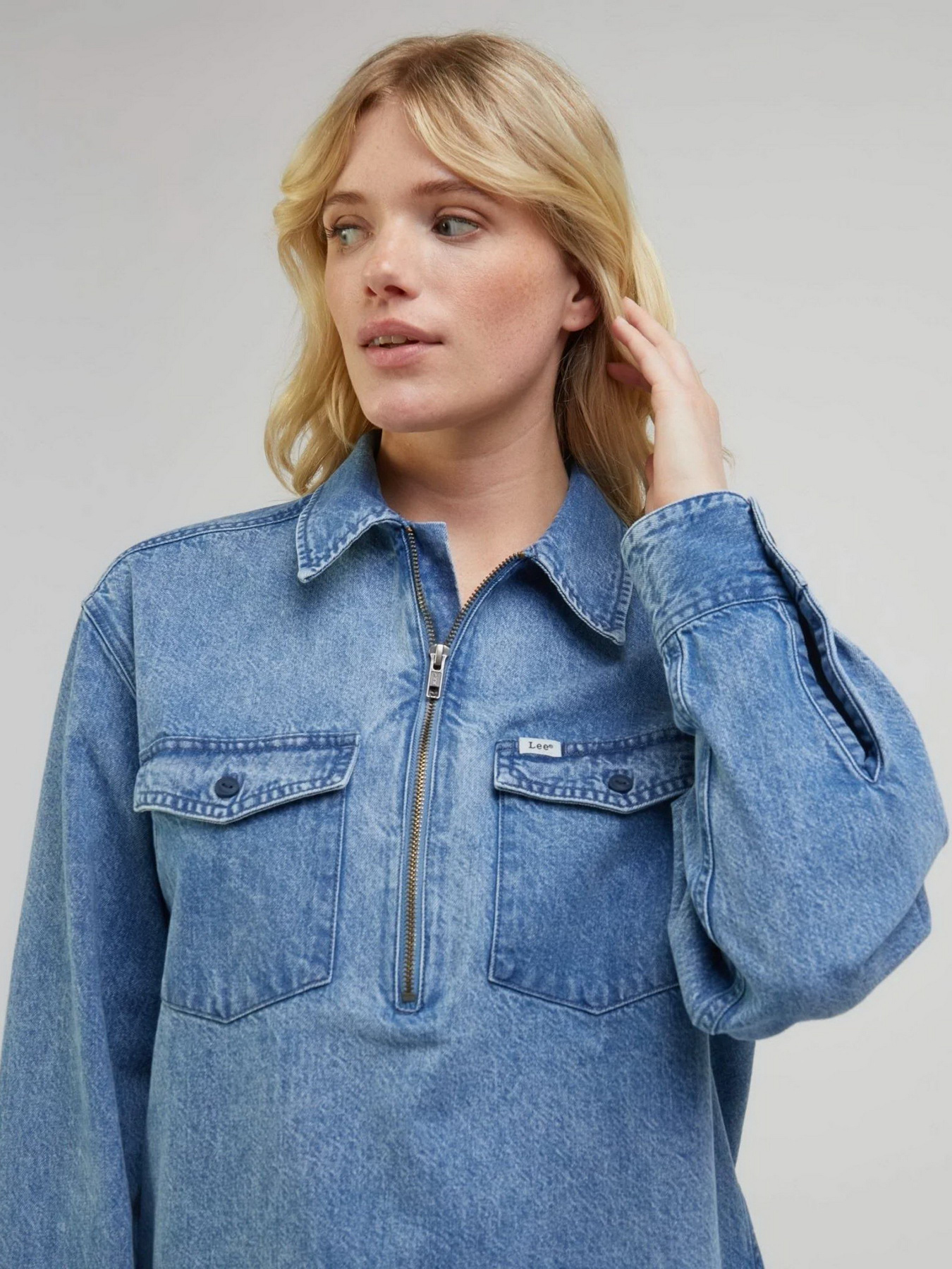 Сорочка повсякденна Lee Zip Popover модель 112341531 Фото