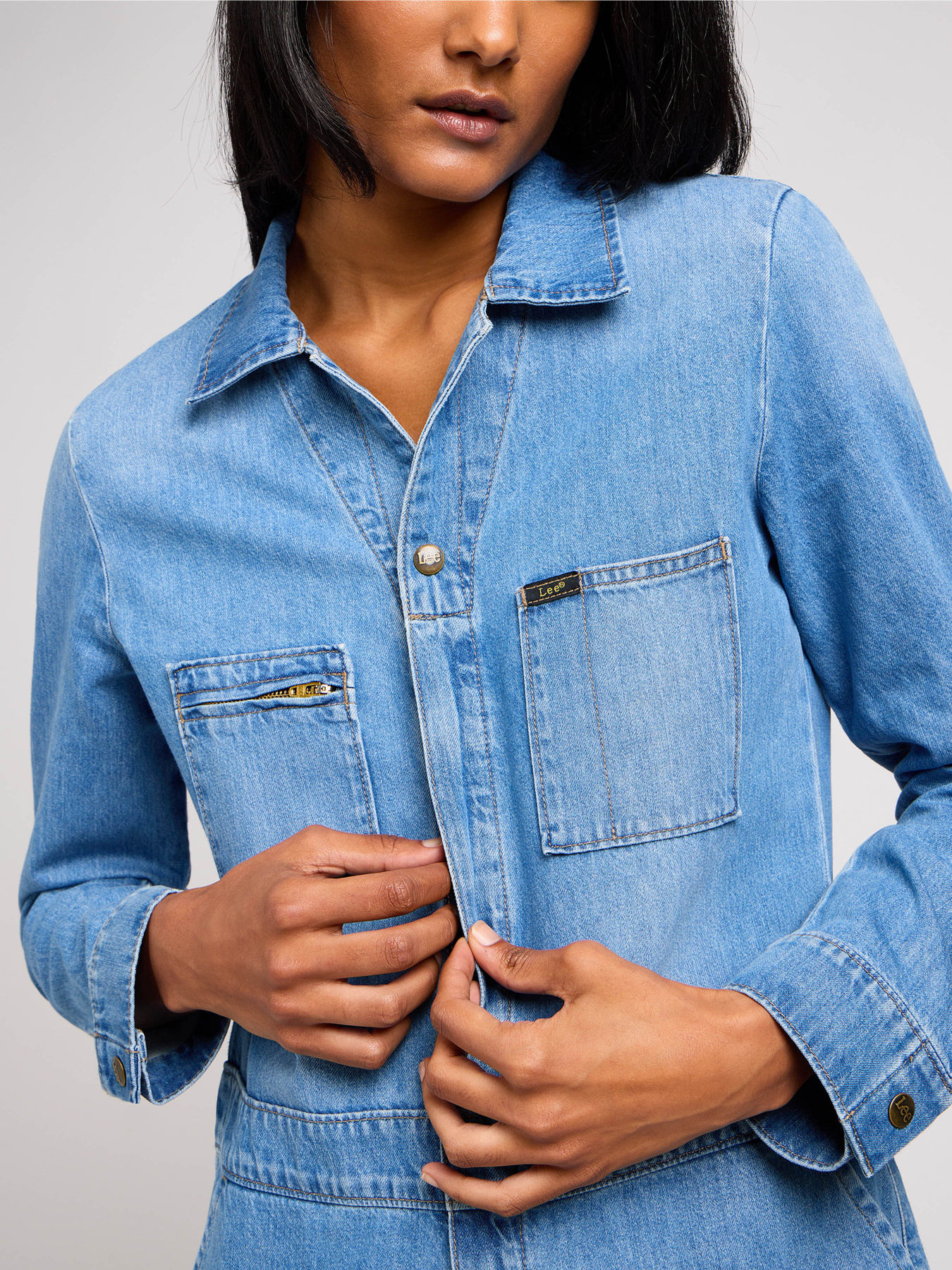 Джинсовый комбинезон Lee Unionall модель 112348974 Фото