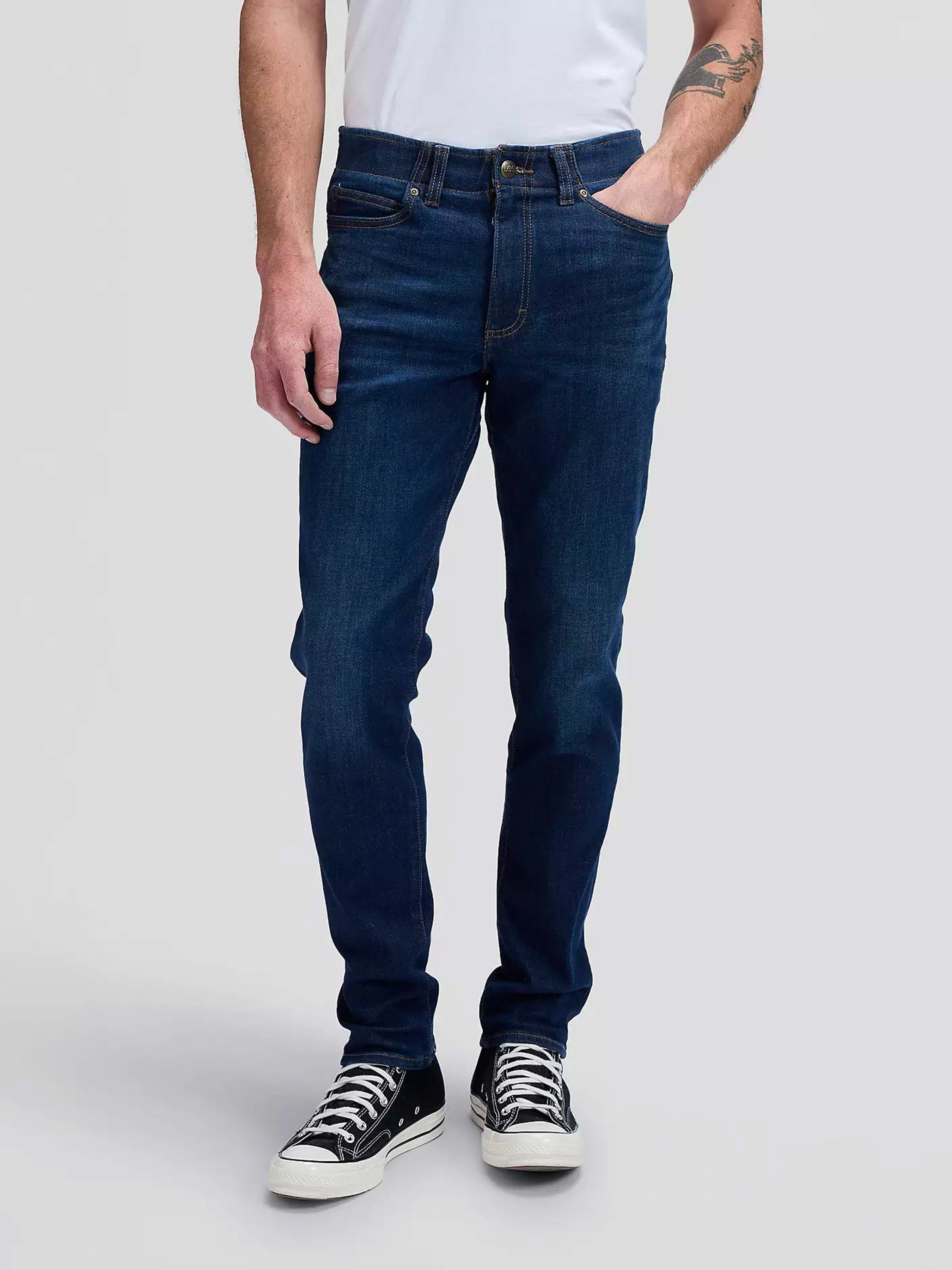 Чоловічі Прямі джинси Lee SLIM FIT MVP (LEE769) колір темно-синій, матеріал бавовна/поліестер