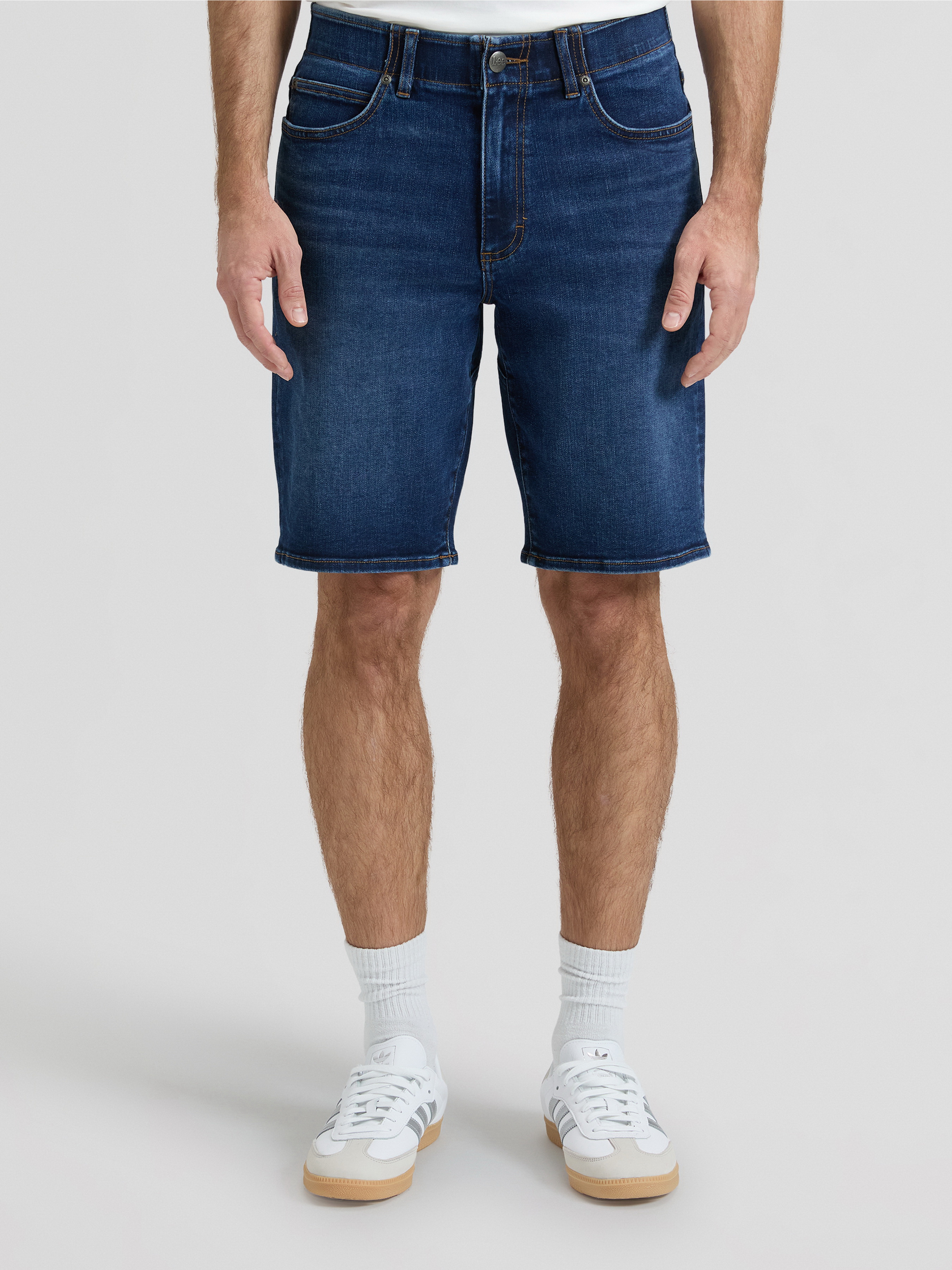 Чоловічі Джинсові шорти Lee XM 5 POCKET SHORT (LEE770) колір темно-синій, матеріал бавовна/поліестер