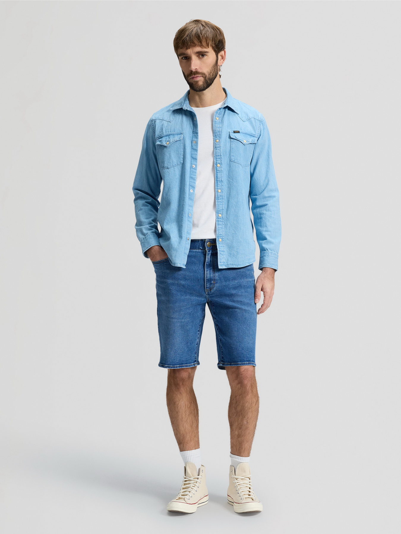 Джинсовые шорты Lee модель 112376330 Фото