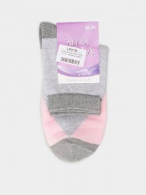 Носки и гольфы Легка Хода модель 5320 срібло меланж-рожевий Фото