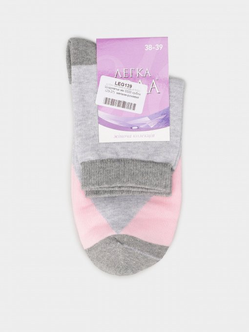 Носки и гольфы Легка Хода модель 5320 срібло меланж-рожевий Фото