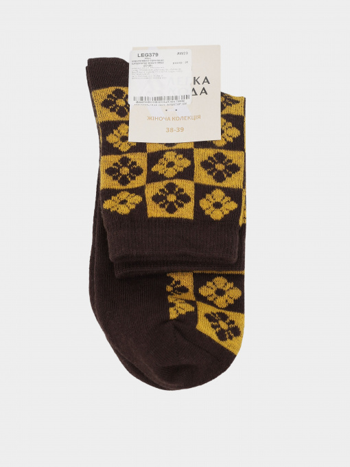 Носки Легка Хода модель 5522 коричневий-гірчичний Фото