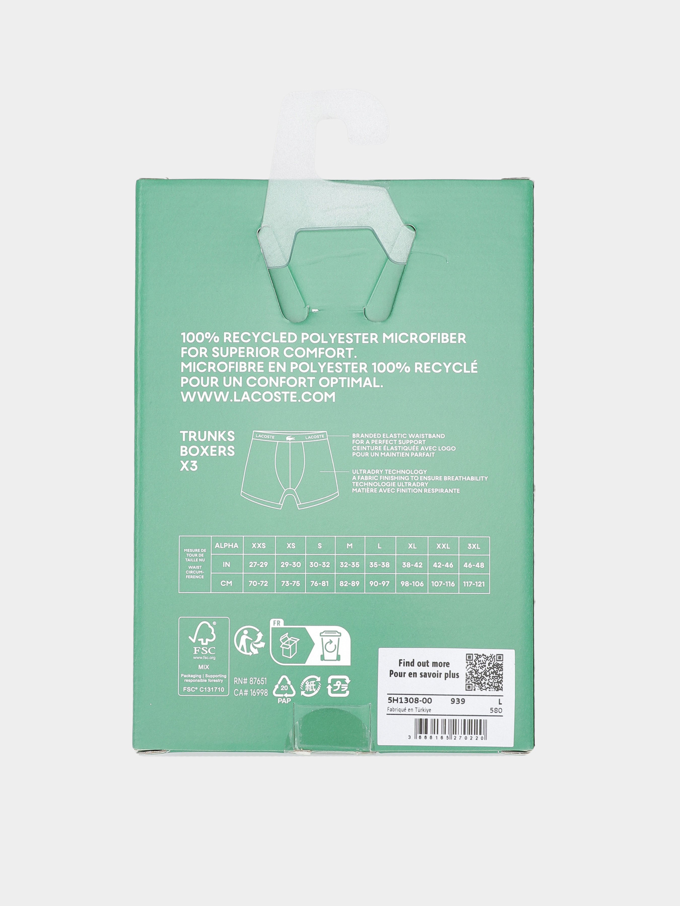 Трусы Lacoste модель 5H1308939 Фото