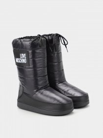 Сапоги дутики Love Moschino модель 1211204_чорний з білим Фото