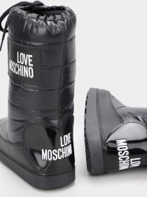 Сапоги дутики Love Moschino модель 1211204_чорний з білим Фото