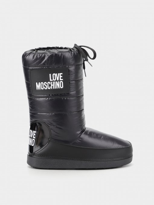 Чоботи дутики Love Moschino модель 1211204_чорний з білим Фото